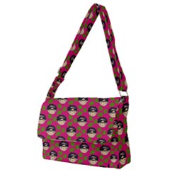 Frida Pink Full Print Messenger Bag by snowwhitegirl