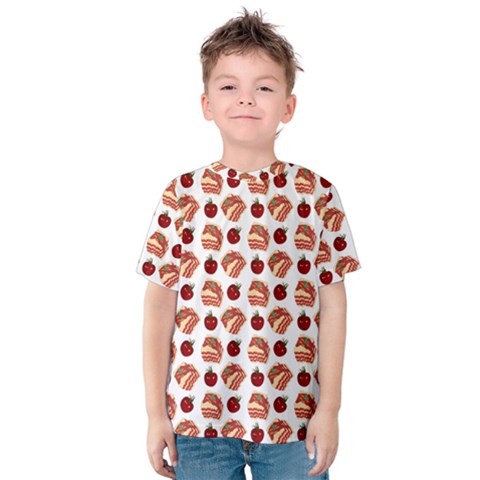 Pasta Pattern Kids  Cotton Tee by snowwhitegirl