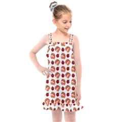 Pasta Pattern Kids  Overall Dress