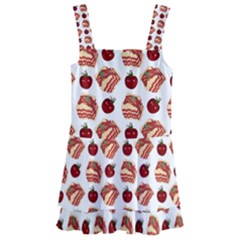 Pasta Pattern Kids  Layered Skirt Swimsuit