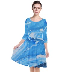 Star Light Quarter Sleeve Waist Band Dress