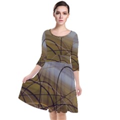 Static Quarter Sleeve Waist Band Dress