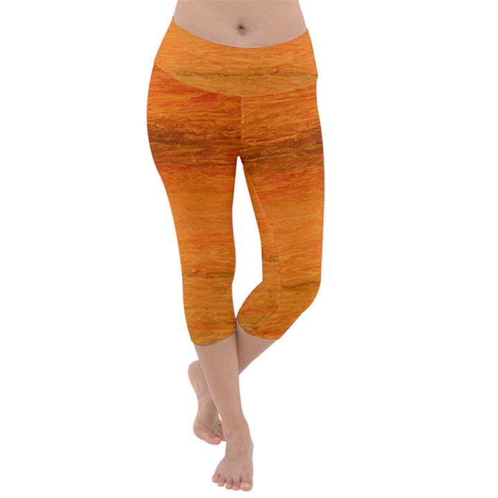 HADES Lightweight Velour Capri Yoga Leggings