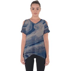 Blue Ice 2 Cut Out Side Drop Tee by WILLBIRDWELL