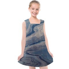 Blue Ice 2 Kids  Cross Back Dress by WILLBIRDWELL