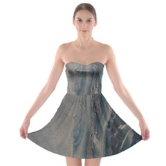 Blue Ice Strapless Bra Top Dress by WILLBIRDWELL