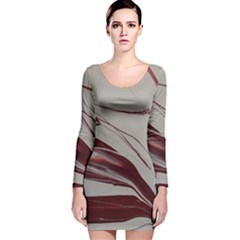 Wine Long Sleeve Velvet Bodycon Dress by WILLBIRDWELL