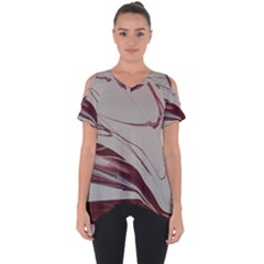 Wine Cut Out Side Drop Tee by WILLBIRDWELL