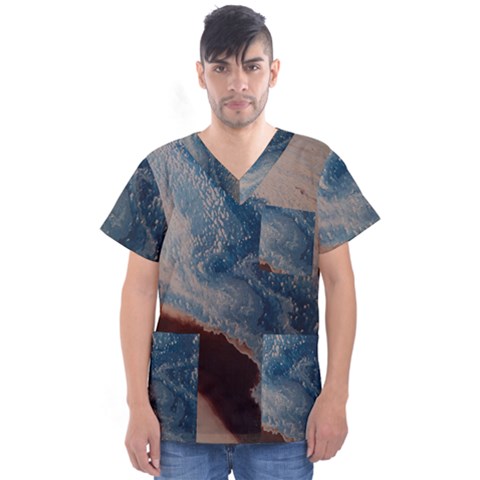 Desert Sky Men s V-neck Scrub Top by WILLBIRDWELL