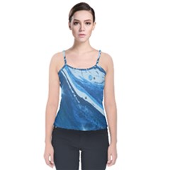 Star Maker Velvet Spaghetti Strap Top