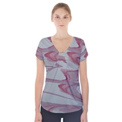 Melancholy Short Sleeve Front Detail Top by WILLBIRDWELL