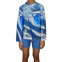 Pulsar Kids  Long Sleeve Swimwear by WILLBIRDWELL