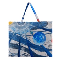 Pulsar Zipper Large Tote Bag by WILLBIRDWELL