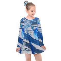 Pulsar Kids  Long Sleeve Dress by WILLBIRDWELL