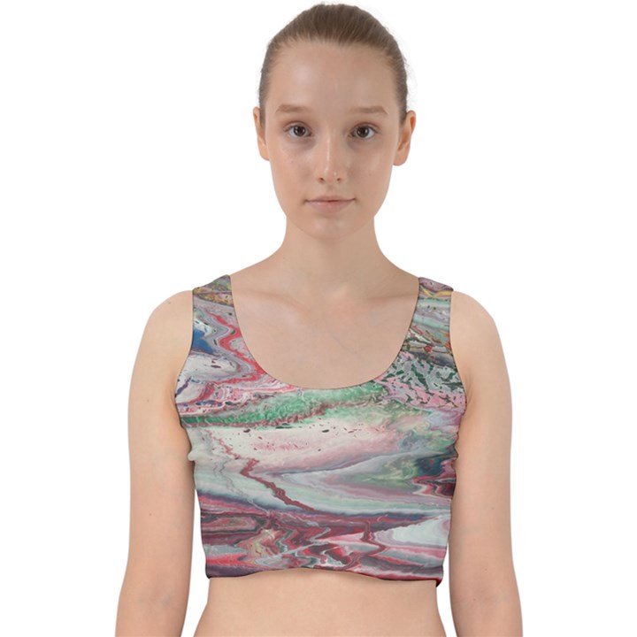 FRENZY Velvet Racer Back Crop Top