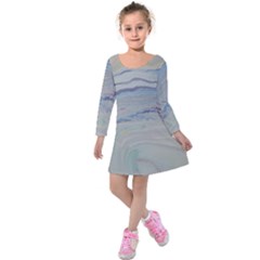 Shockwave 2 Kids  Long Sleeve Velvet Dress by WILLBIRDWELL