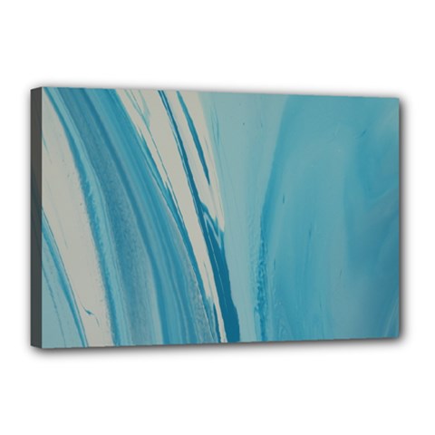 Blue Swirl Canvas 18  X 12  (stretched) by WILLBIRDWELL