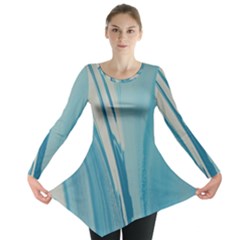 Blue Swirl Long Sleeve Tunic  by WILLBIRDWELL