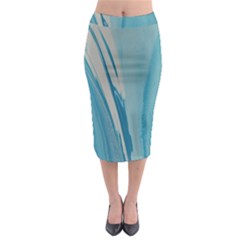 Blue Swirl Midi Pencil Skirt by WILLBIRDWELL