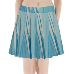 Blue Swirl Pleated Mini Skirt by WILLBIRDWELL