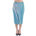 BLUE SWIRL Velvet Midi Pencil Skirt View1