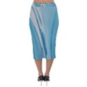 BLUE SWIRL Velvet Midi Pencil Skirt View2