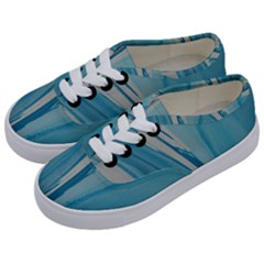 Blue Swirl Kids  Classic Low Top Sneakers by WILLBIRDWELL