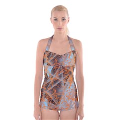 STRING THEORY Boyleg Halter Swimsuit 