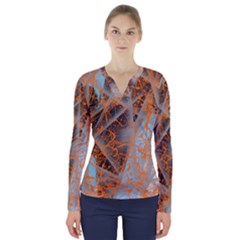 STRING THEORY V-Neck Long Sleeve Top