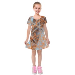 STRING THEORY Kids  Short Sleeve Velvet Dress