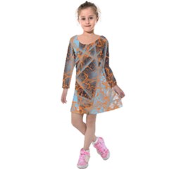 STRING THEORY Kids  Long Sleeve Velvet Dress