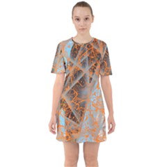 STRING THEORY Sixties Short Sleeve Mini Dress