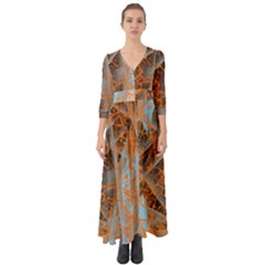 STRING THEORY Button Up Boho Maxi Dress