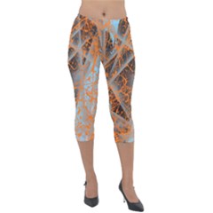 STRING THEORY Lightweight Velour Capri Leggings 