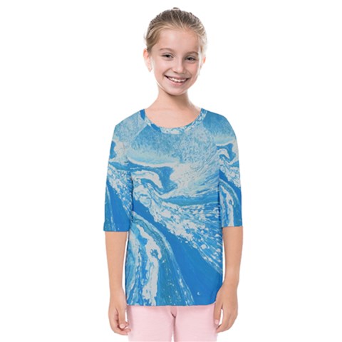 Sea Serpent Kids  Quarter Sleeve Raglan Tee by WILLBIRDWELL