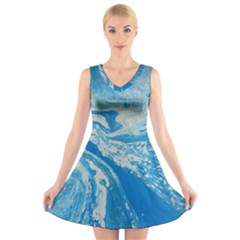 Sea Serpent V-neck Sleeveless Dress by WILLBIRDWELL