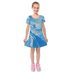 Sea Serpent Kids  Short Sleeve Velvet Dress by WILLBIRDWELL