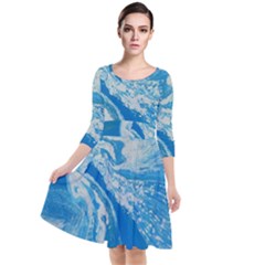 Sea Serpent Quarter Sleeve Waist Band Dress