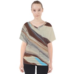 Mother Earth 2 V-neck Dolman Drape Top by WILLBIRDWELL