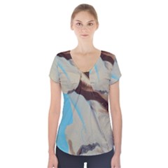 Mother Eart Short Sleeve Front Detail Top by WILLBIRDWELL