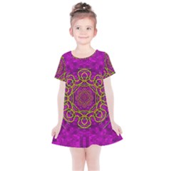 Star Of Freedom And Silent Night Kids  Simple Cotton Dress by pepitasart