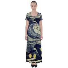 Solar Babies High Waist Short Sleeve Maxi Dress