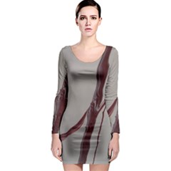 Silent Scream Long Sleeve Bodycon Dress by WILLBIRDWELL