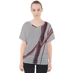 Silent Scream V-neck Dolman Drape Top by WILLBIRDWELL