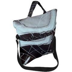 Blue Shell Fold Over Handle Tote Bag