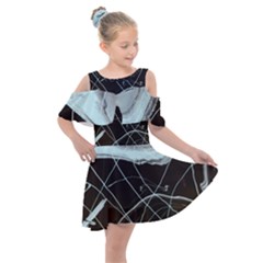 Blue Shell Kids  Shoulder Cutout Chiffon Dress