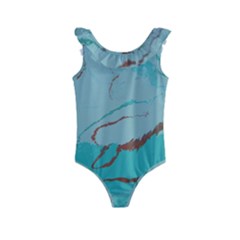 Copper Pond 2 Kids  Frill Swimsuit by WILLBIRDWELL