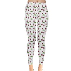 Musical Cherries Pattern Leggings  by emilyzragz