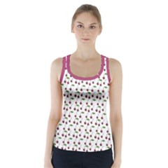 Musical Cherries Pattern Racer Back Sports Top by emilyzragz