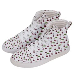 Musical Cherries Pattern Men s Hi-top Skate Sneakers by emilyzragz